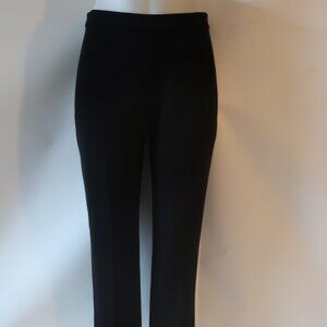 Womens Index Black White One Side Leg Tux Stripe Pull-On Elastic Waist Pants M *
